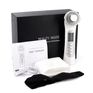Ultrasonic Deep Cleaning Device Facial Lifting Massager 3 Colors LED Light