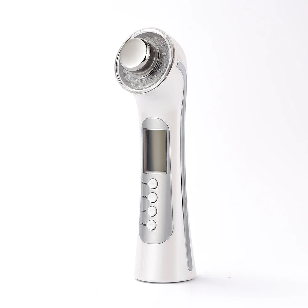 Ultrasonic Deep Cleaning Device Facial Lifting Massager 3 Colors LED Light