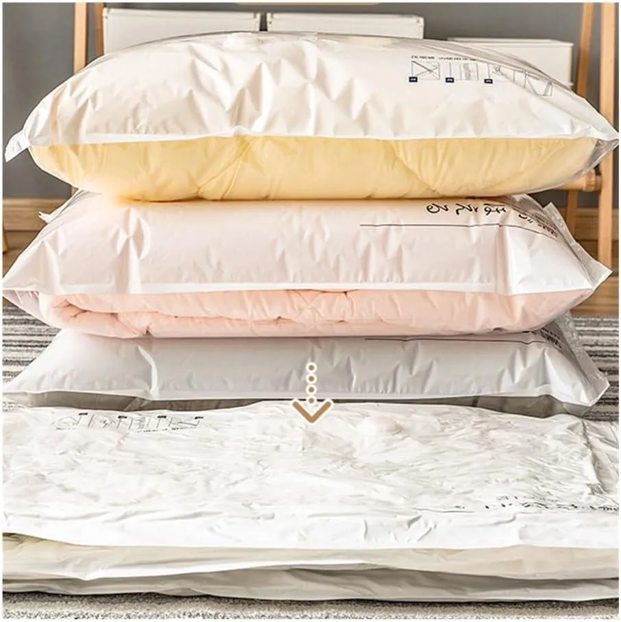 Vacuum Storage Bag Pumping Cotton Quilt Compression Bag Packing Finishing Vacuum Bag Thickening Clothes Storage Bag(Panda,60 X 80cm)