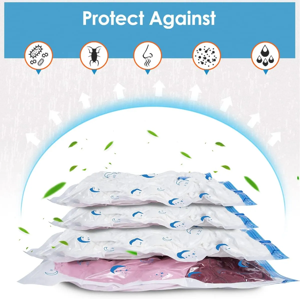 Vacuum Storage Bags with Electric Air Pump,12 Pack Small Size (24" x 16") Space Saver Bag for Clothes, Mattress, Blanket, Duvets, Pillows, Comforters, Quilt, Travel, Moving