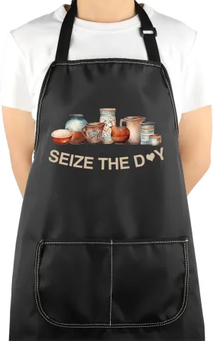 VAMSII Pottery Apron With Pockets - Pottery Lover Gifts - Clay Apron for Potters