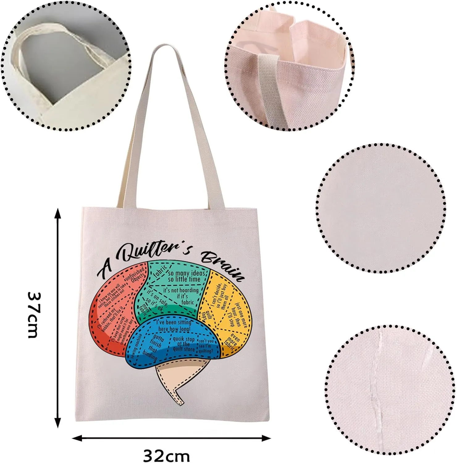 VAMSII Quilter's Tote Bag - Funny Quilter Gifts for Quilt Lovers