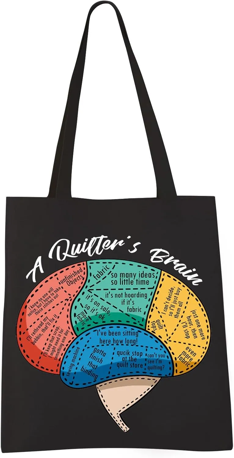 VAMSII Quilter's Tote Bag - Funny Quilter Gifts for Quilt Lovers