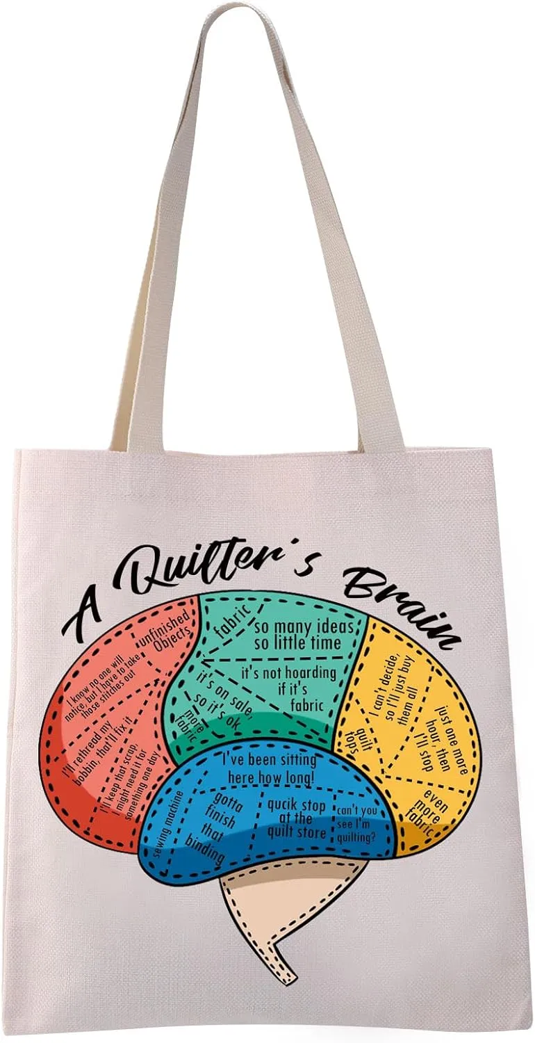 VAMSII Quilter's Tote Bag - Funny Quilter Gifts for Quilt Lovers