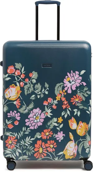 Vera Bradley Women's Hardside Rolling Suitcase Luggage, Fresh-Cut Floral Green, 29" Check in
