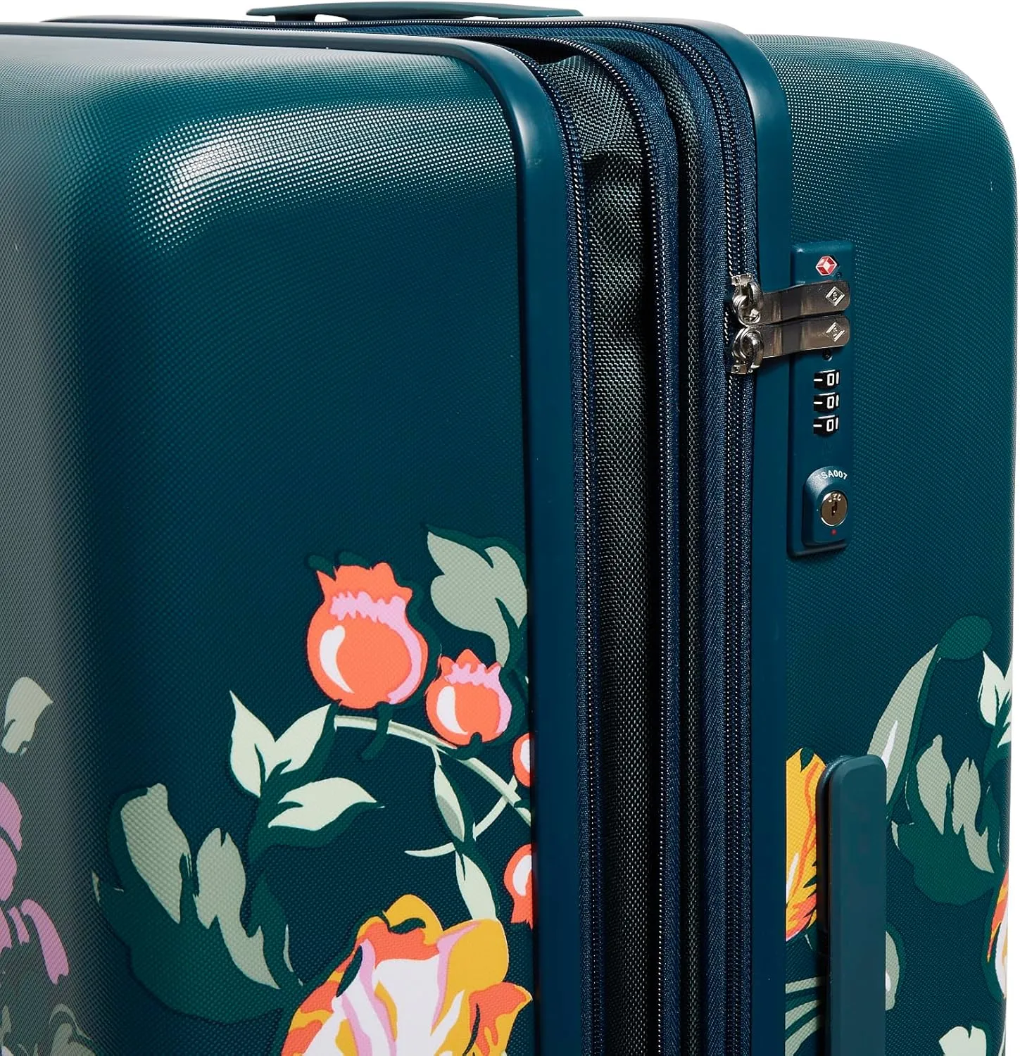 Vera Bradley Women's Hardside Rolling Suitcase Luggage, Fresh-Cut Floral Green, 29" Check in