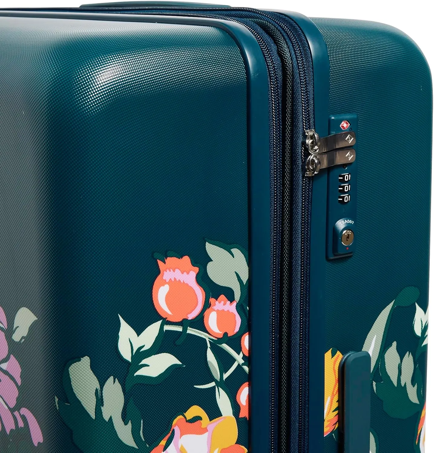Vera Bradley Women's Hardside Rolling Suitcase Luggage, Fresh-Cut Floral Green, 29" Check in