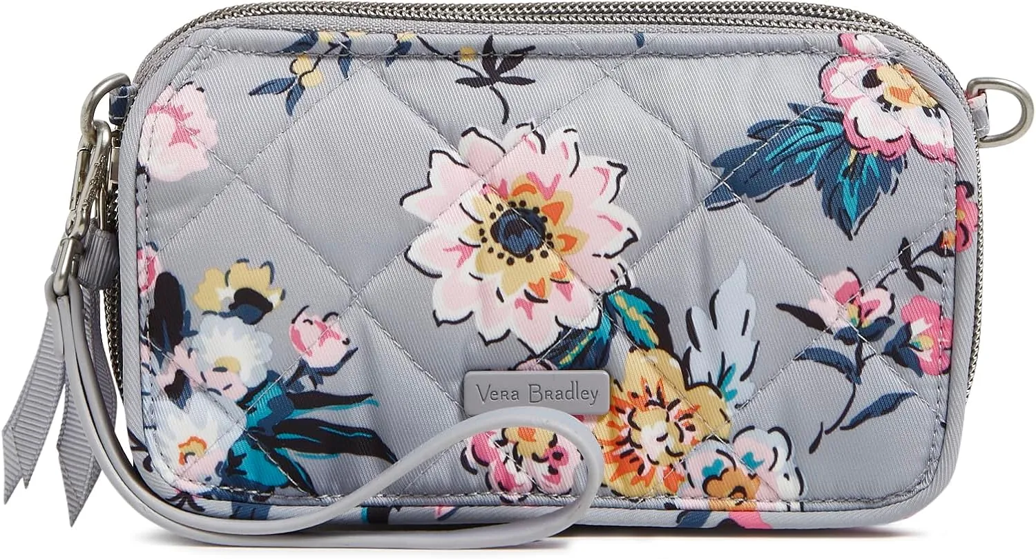 Vera Bradley Women's Performance Twill All in One Crossbody Purse with RFID Protection