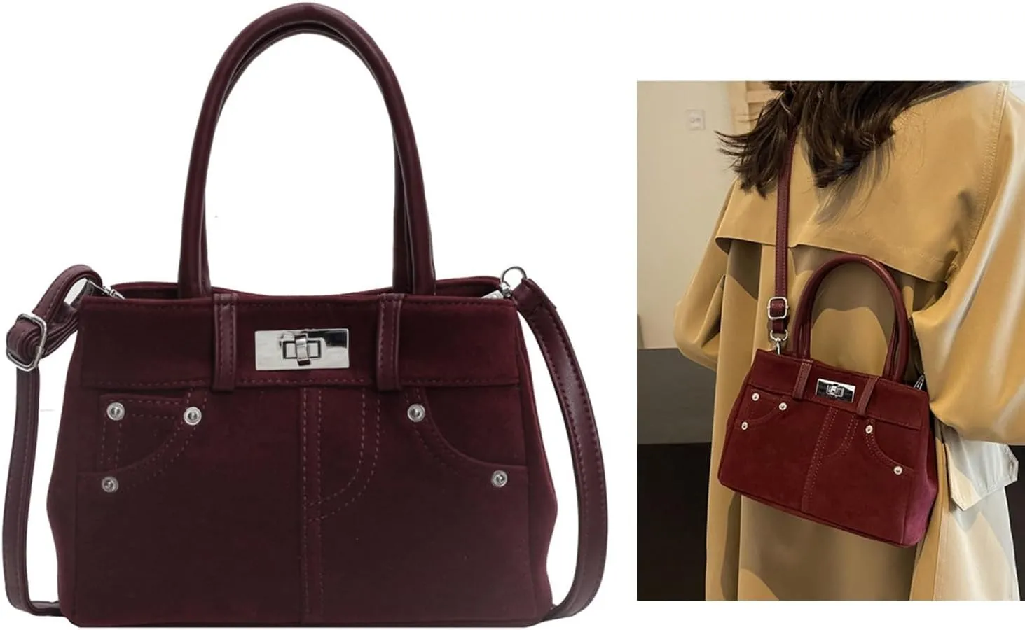 Vintage Matte Crossbody Bag With Adjustable Strap Shoulder Bags Work Handbag for Women Seeking Styles And Functionality