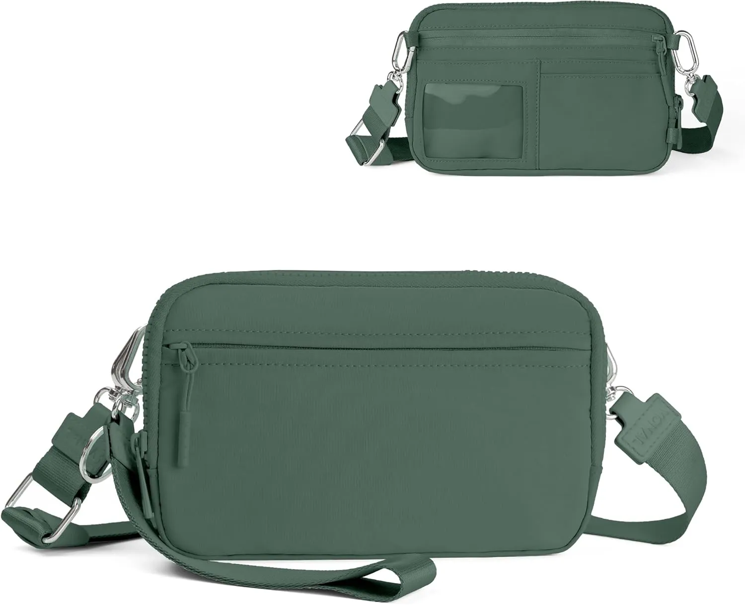 VONAL Wristlet Wallets for Women, RFID Wristlet Purse Built in Wallet, Small Nylon Crossbody Bags, Credit Card Holder