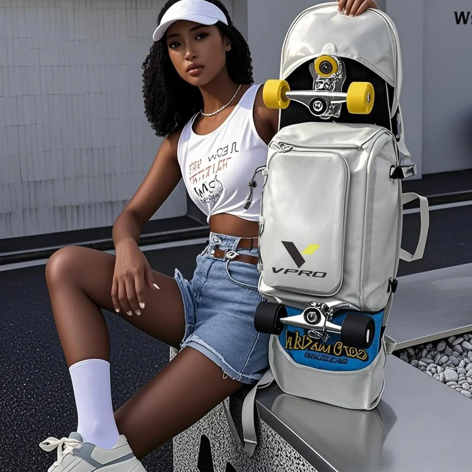 VPRO Snowboard and Skateboard Dual-Use Bag, Available Length in 140cm - 165cm for Snowboard, Full Size Universal Skateboard Bag