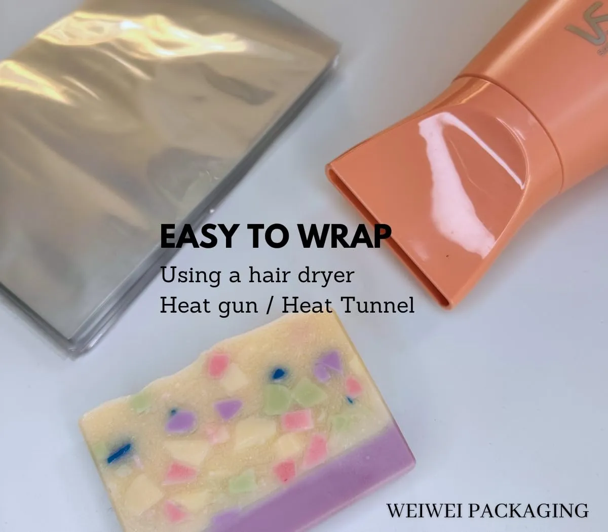 WEIWEI - Heat Shrink Wrap Bags 6 1/4 X 11 Inch, Odorless PVC Shrink Wrap Bags for Packaging for Merchandise, DVD Case, Gift Wrapping, Shoes, Homemade DIY Projects