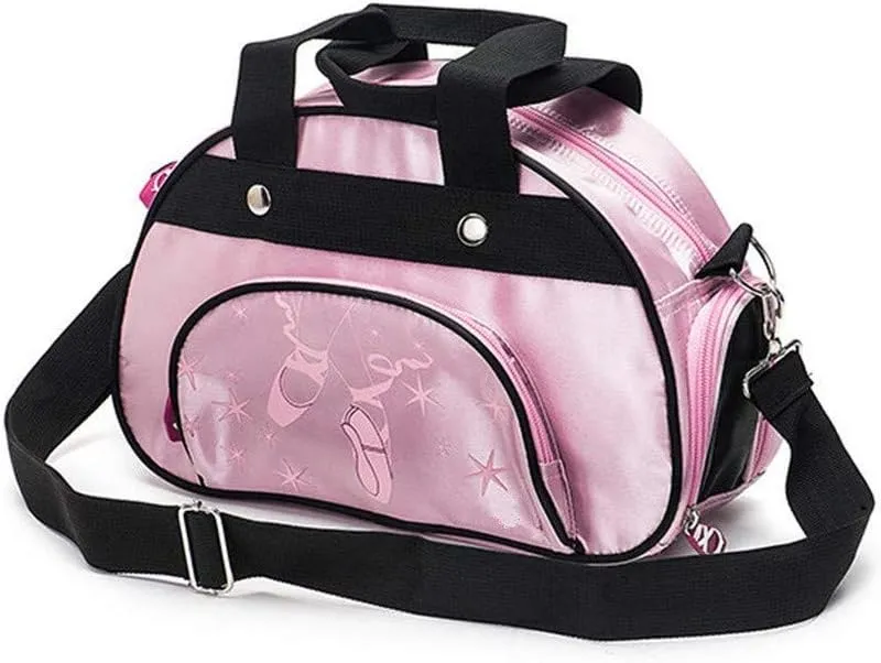 WENDYWU Girl's and Women's Ballet Dance Sports Gym Duffel Bag Travel Carry Duffel Shoulder Crossbody Bag