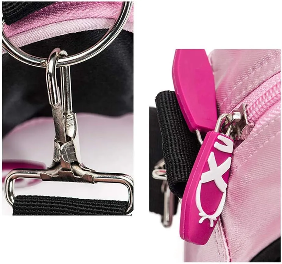 WENDYWU Girl's and Women's Ballet Dance Sports Gym Duffel Bag Travel Carry Duffel Shoulder Crossbody Bag