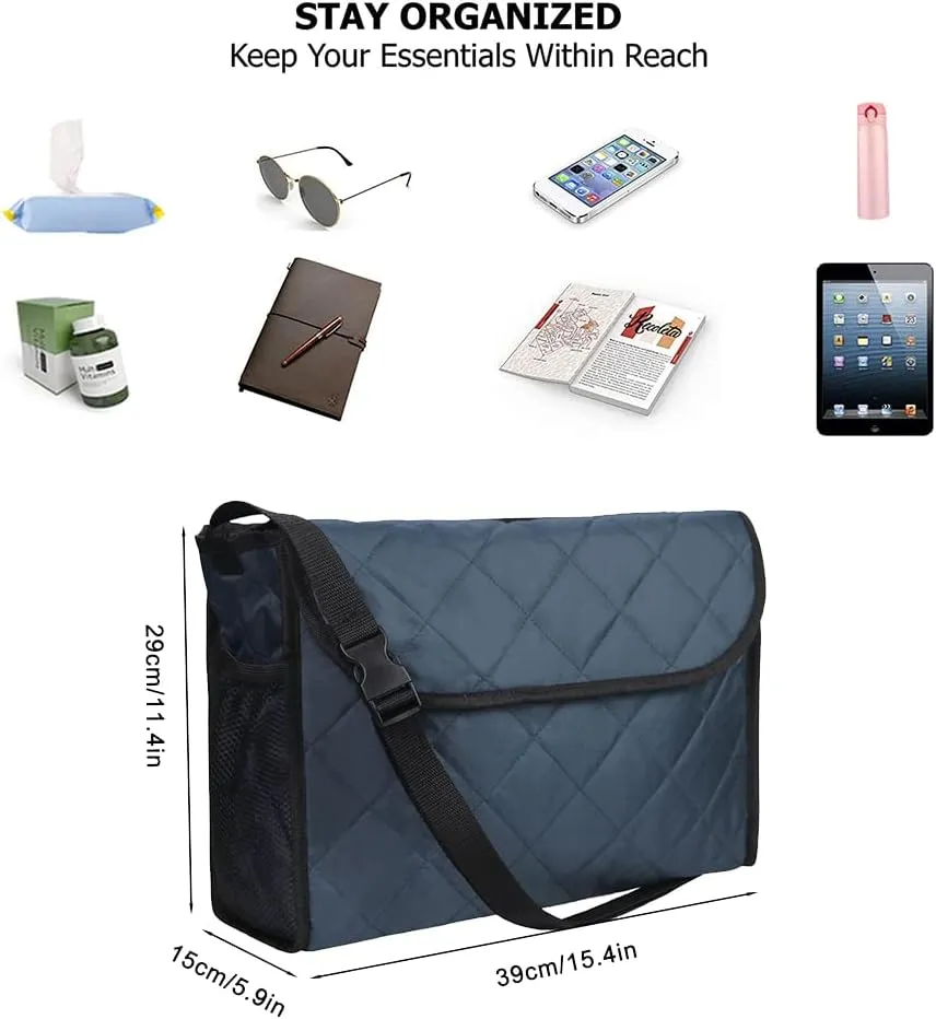 Wheelchair Bag Wheelchair Backpack Bag Wheel Chair Storage Tote Accessory Waterproof Travel Messenger Backpack for Men, Women, Handicap, Elderly and Storage Travel Items (Coffee)
