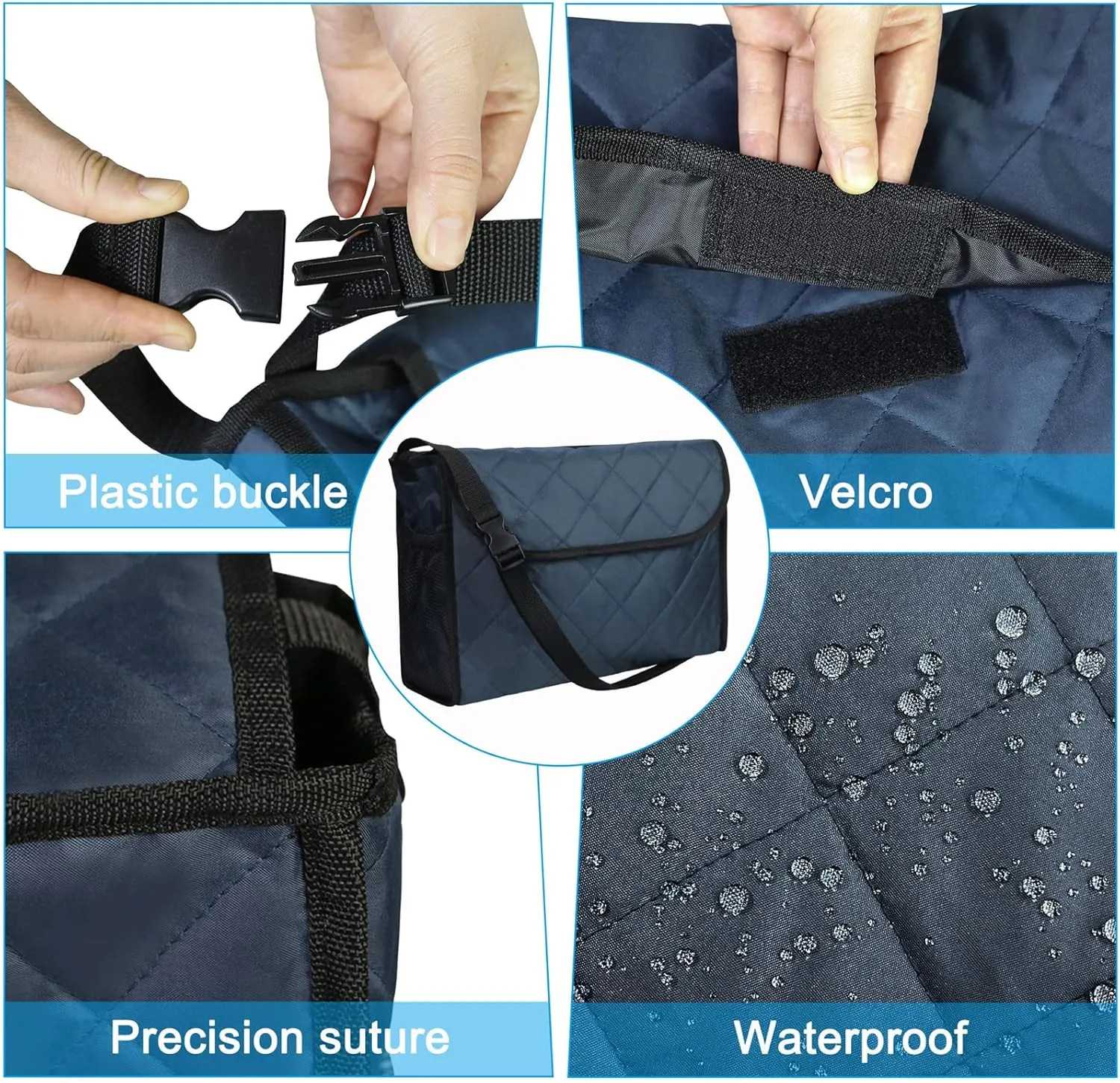 Wheelchair Bag Wheelchair Backpack Bag Wheel Chair Storage Tote Accessory Waterproof Travel Messenger Backpack for Men, Women, Handicap, Elderly and Storage Travel Items (Coffee)