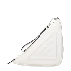 White Clutch Bag Prada Leather Sleek No-hassle exchange