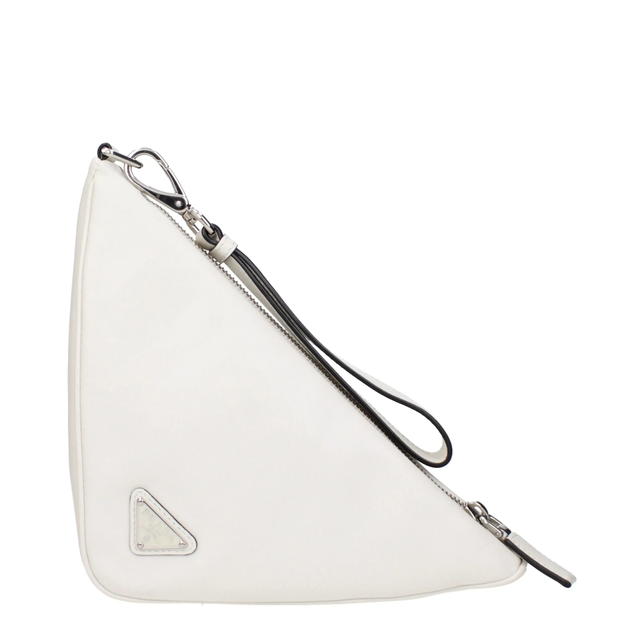 White Clutch Bag Prada Leather Sleek No-hassle exchange