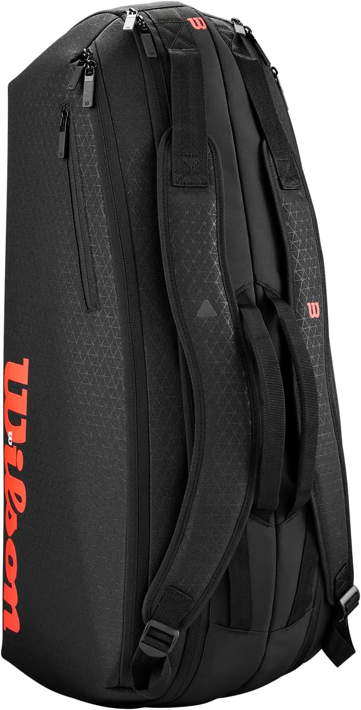 WILSON Clash V3 Super Tour Tennis Racket Bags - Black/Infrared