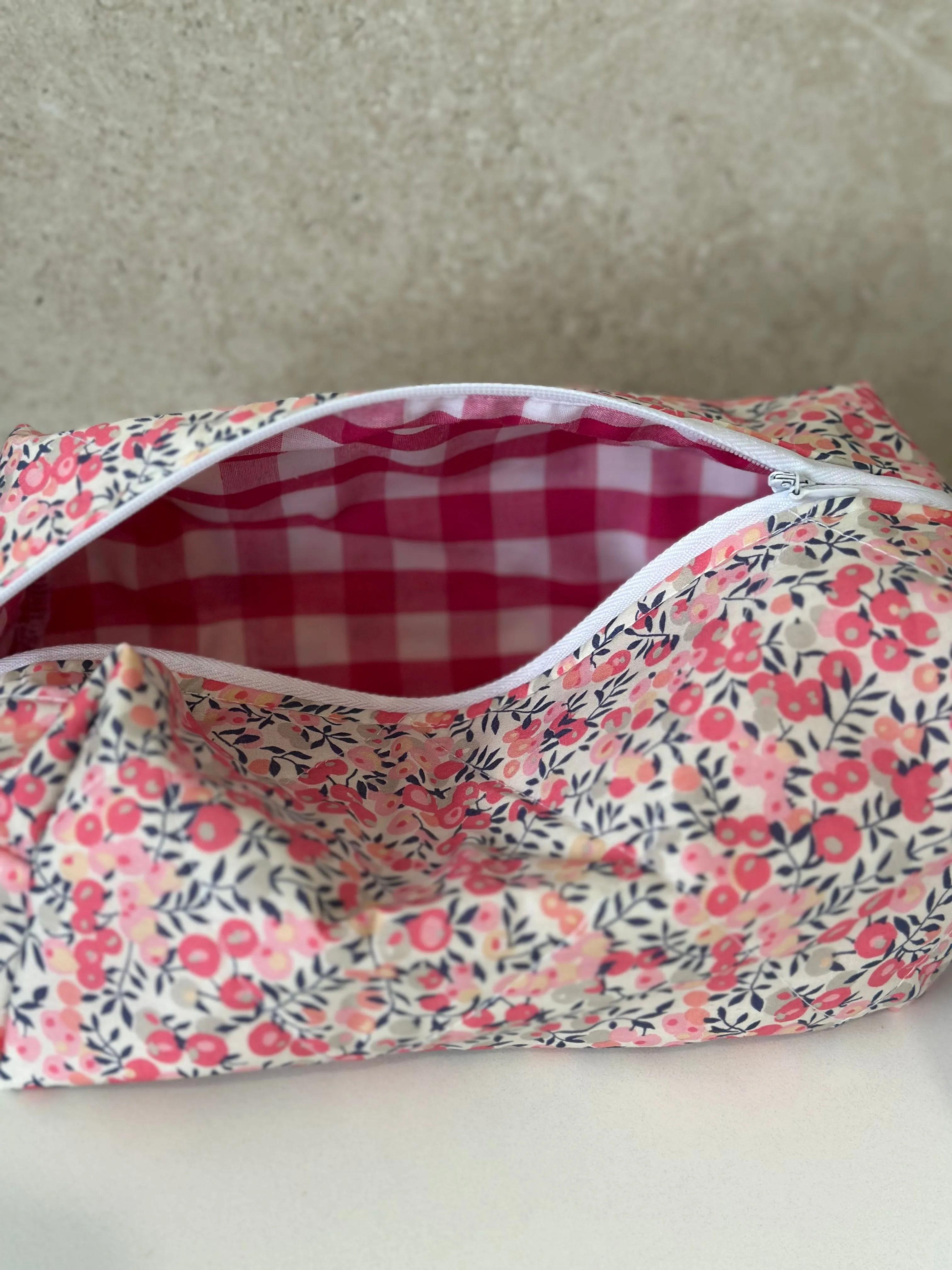 Wiltshire D Liberty   Pink Gingham Bag