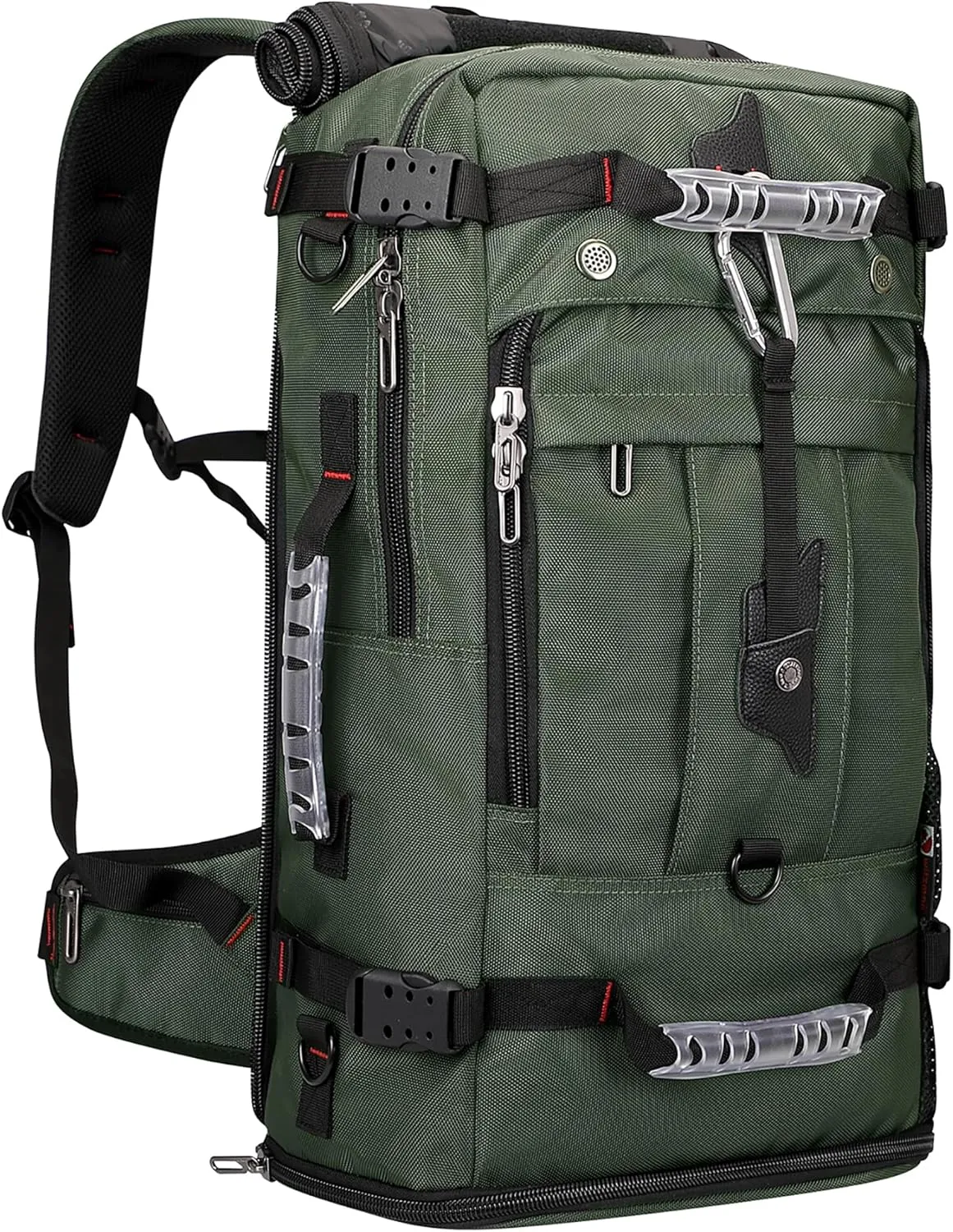 WITZMAN Travel Backpack for Men Convertible Duffle Luggage Bag fit 17 Inch Laptop Carry On Bags for Airplane (B681 Army Green)