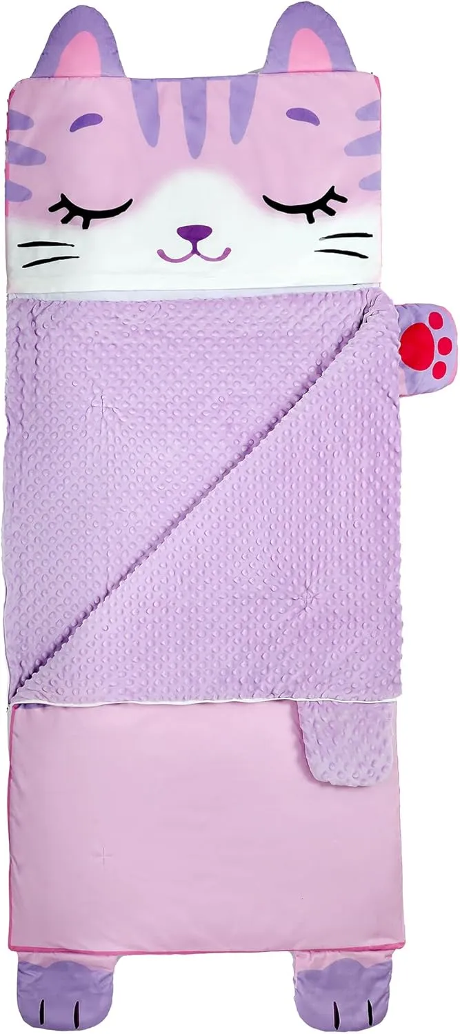 Wizland Kid Sleeping Bag-Thick Large Cut Sleeping Bag 61.8"×28.3" for Kindergarten -Removable Flannel School Mat for Boys and Girls Super Soft, Warm, Cozy