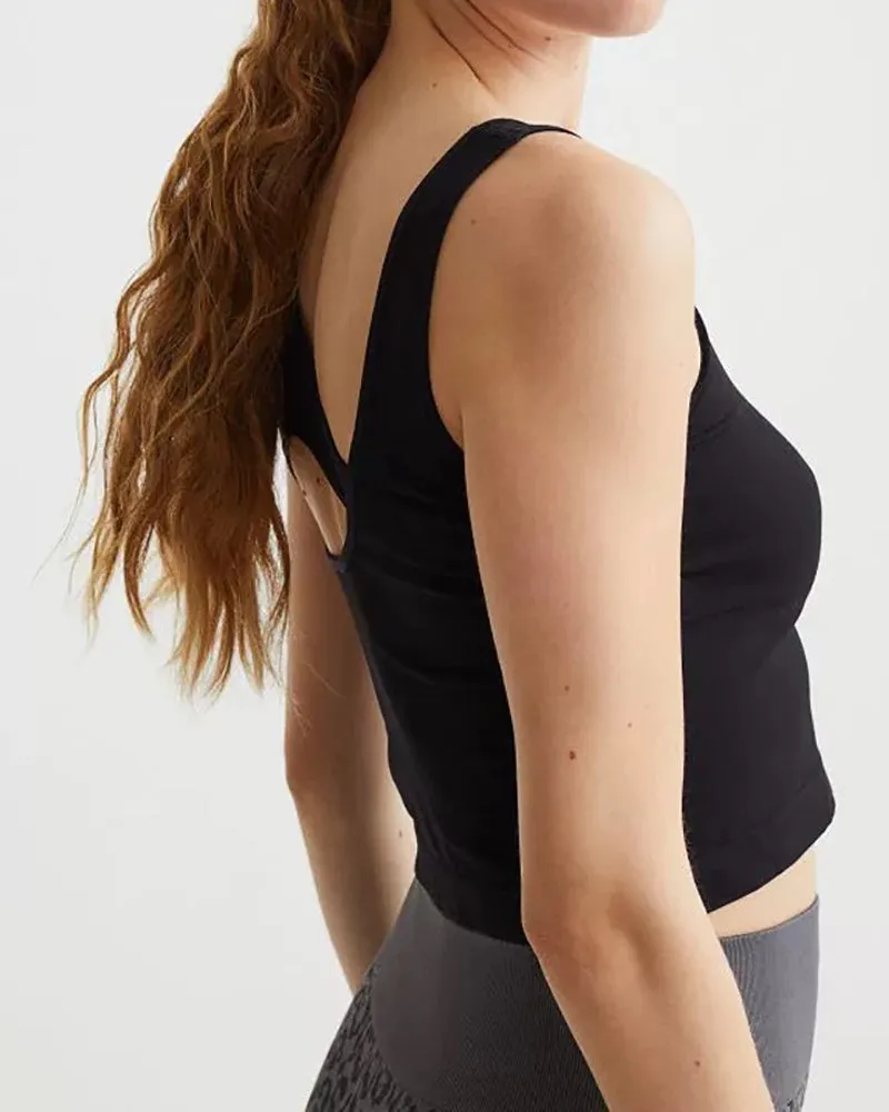 Woman Hollow Out U Neck Quick Drying Sports Vest S-L