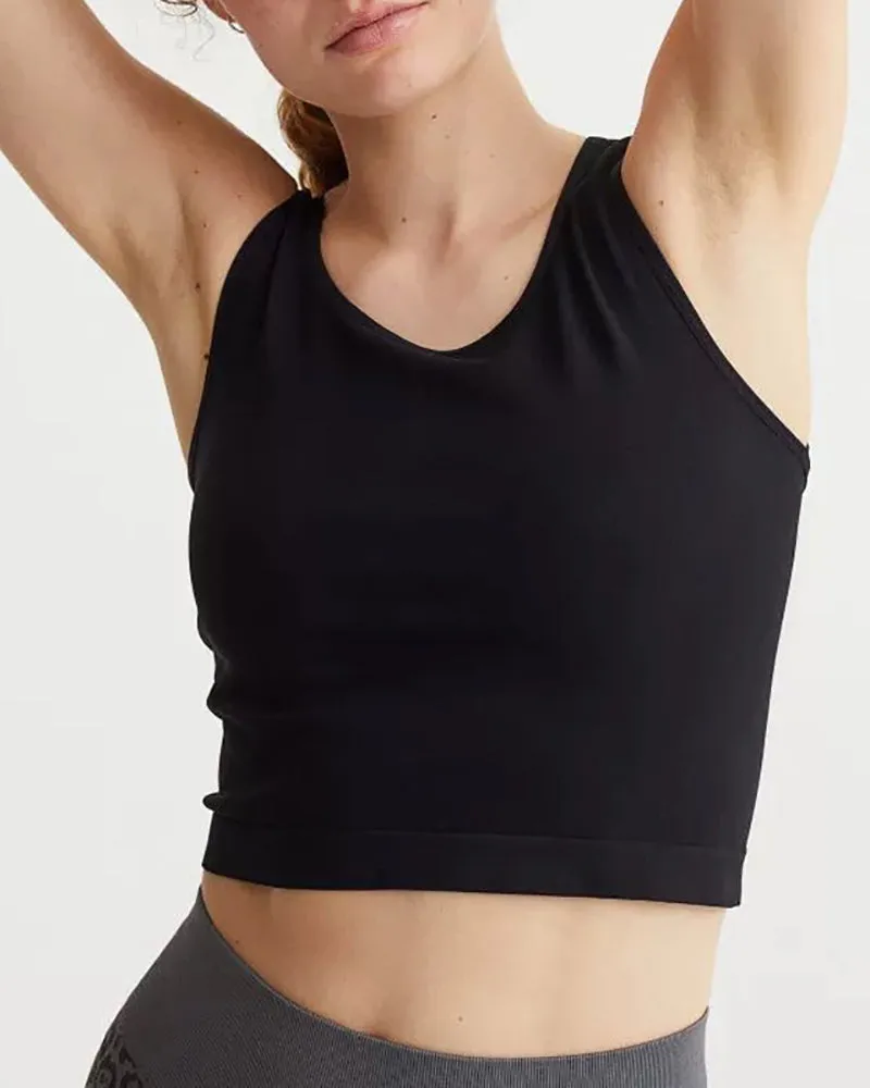 Woman Hollow Out U Neck Quick Drying Sports Vest S-L