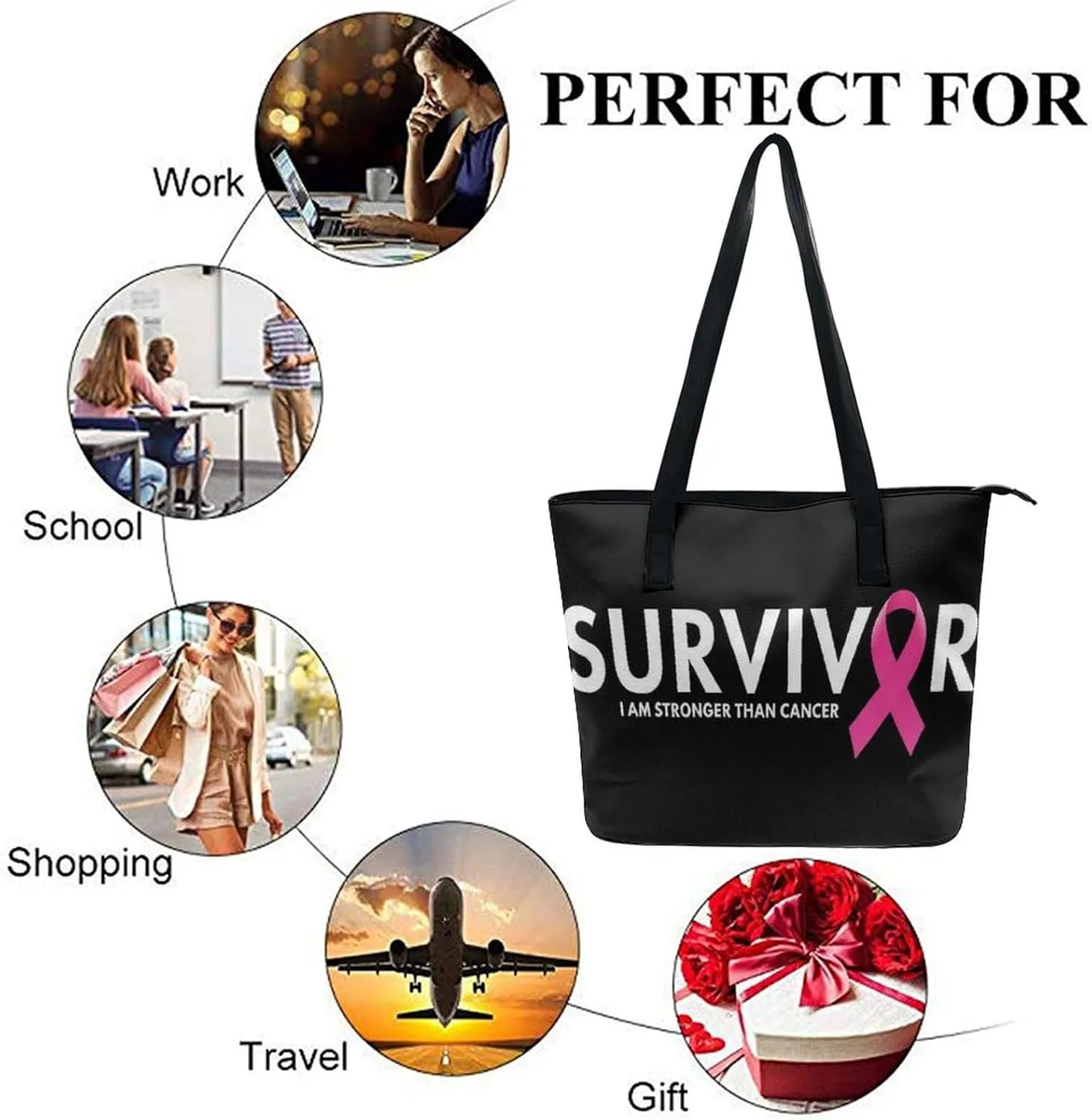 Women Fashion Large Tote Shoulder Handbag Travel Shoulder Bag