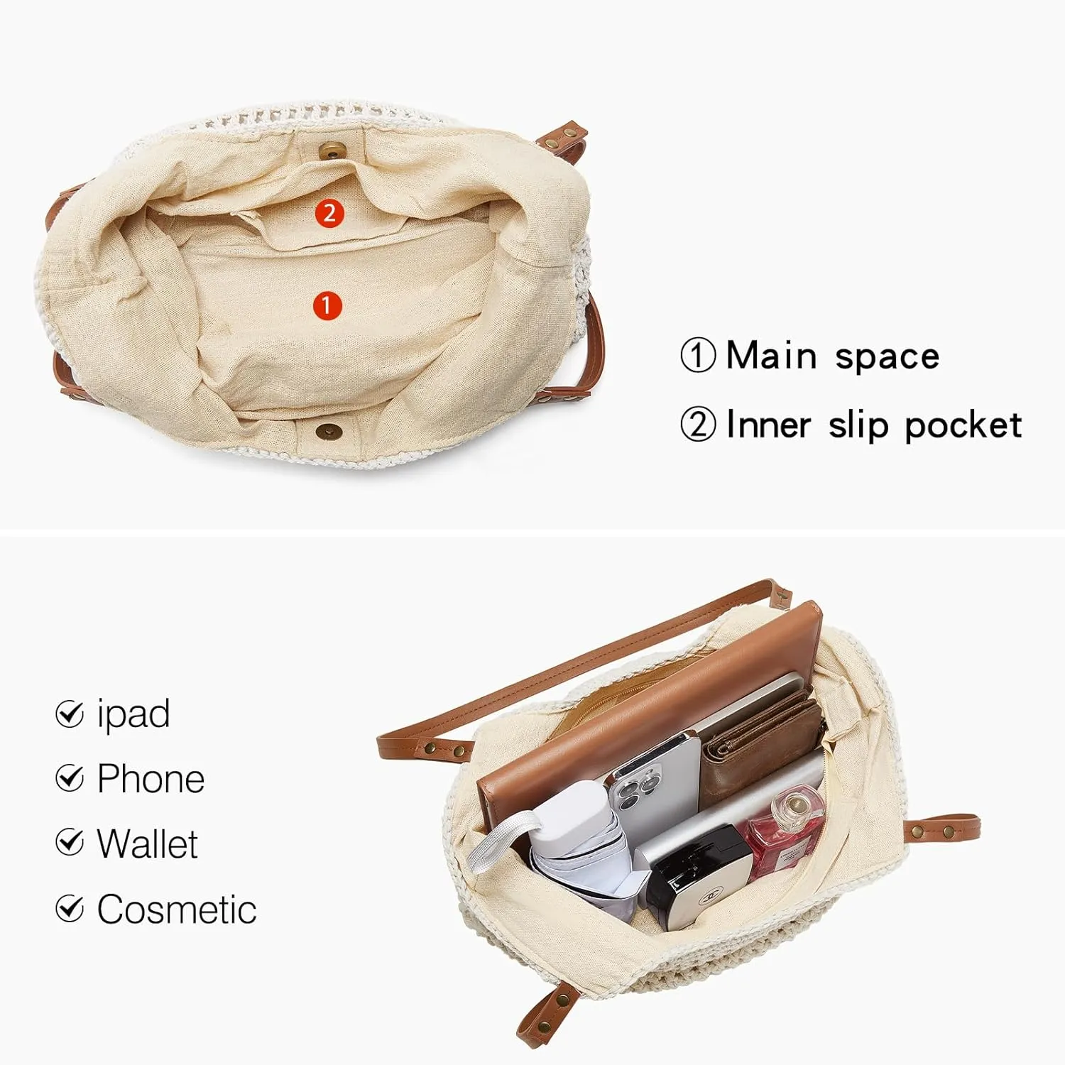 Women Genuine Leather Handbag for Women Large Work Tote Bag with Top Handle Purse Satchel Shoulder Bag for Women