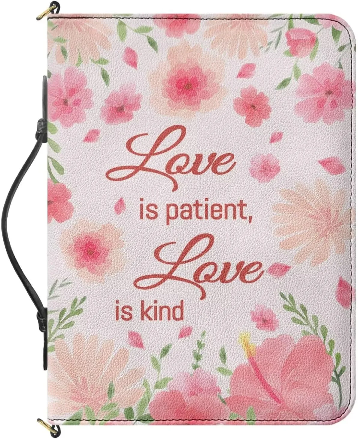 Women Men Bible Cover with Adjustable Strap Shoulder Strap Bag Bible Carrying Case for Church Services