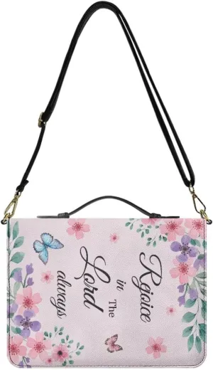 Women Men Bible Cover with Adjustable Strap Shoulder Strap Bag Bible Carrying Case for Church Services