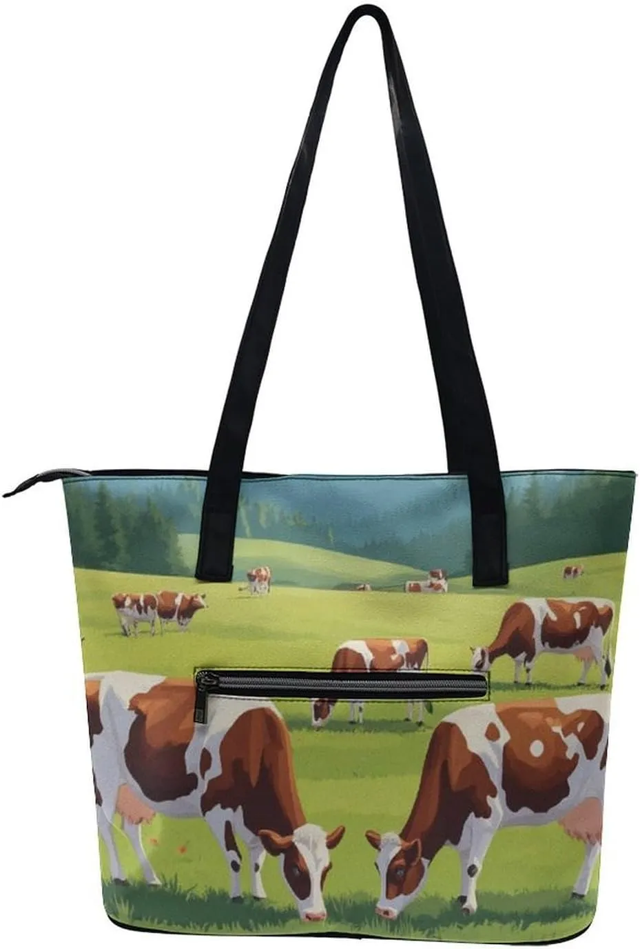 Women Tote Bags Casual Handbags PU Leather Shoulder Travel Bag