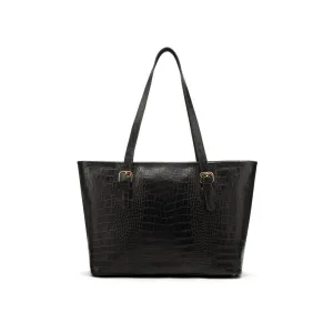 Women's 13" Laptop Workbag - Black Croc-Effect