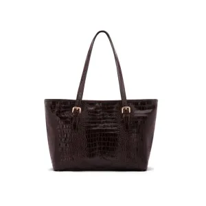 Women's 13" Laptop Workbag - Brown Croc-Effect
