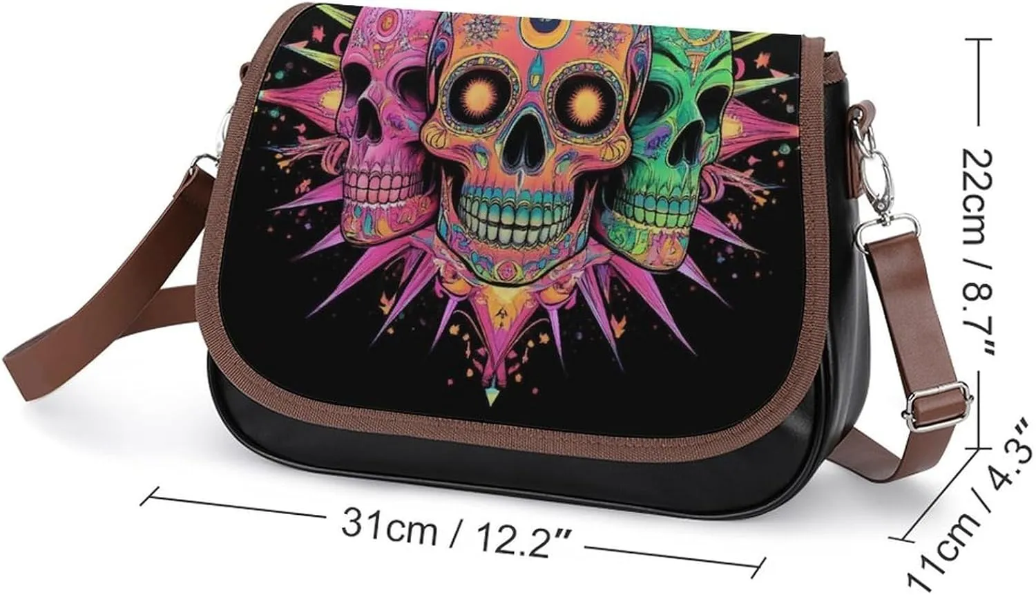 Womens Crossbody Purse Lightweight PU Leather Shoulder Bag Waterproof Messenger Bags