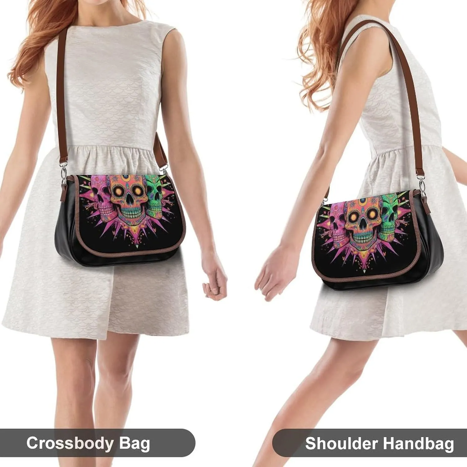 Womens Crossbody Purse Lightweight PU Leather Shoulder Bag Waterproof Messenger Bags