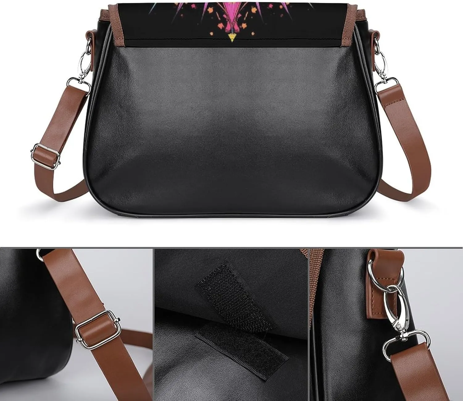 Womens Crossbody Purse Lightweight PU Leather Shoulder Bag Waterproof Messenger Bags