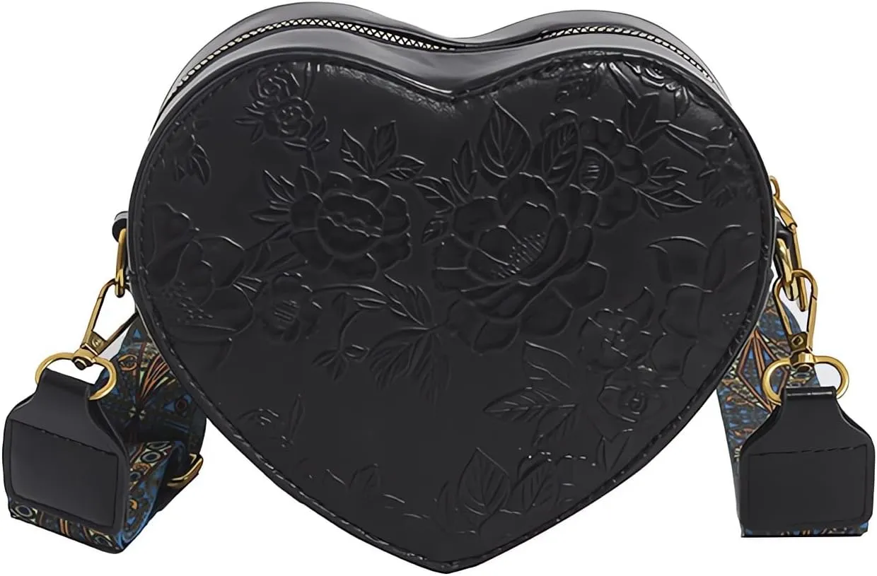 Women's Retro Flower Printing Handbags and Crossbody Bags,Female Purses Quilted Versatile Round Bags Satchel Bags