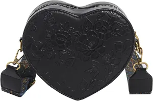 Women's Retro Flower Printing Handbags and Crossbody Bags,Female Purses Quilted Versatile Round Bags Satchel Bags