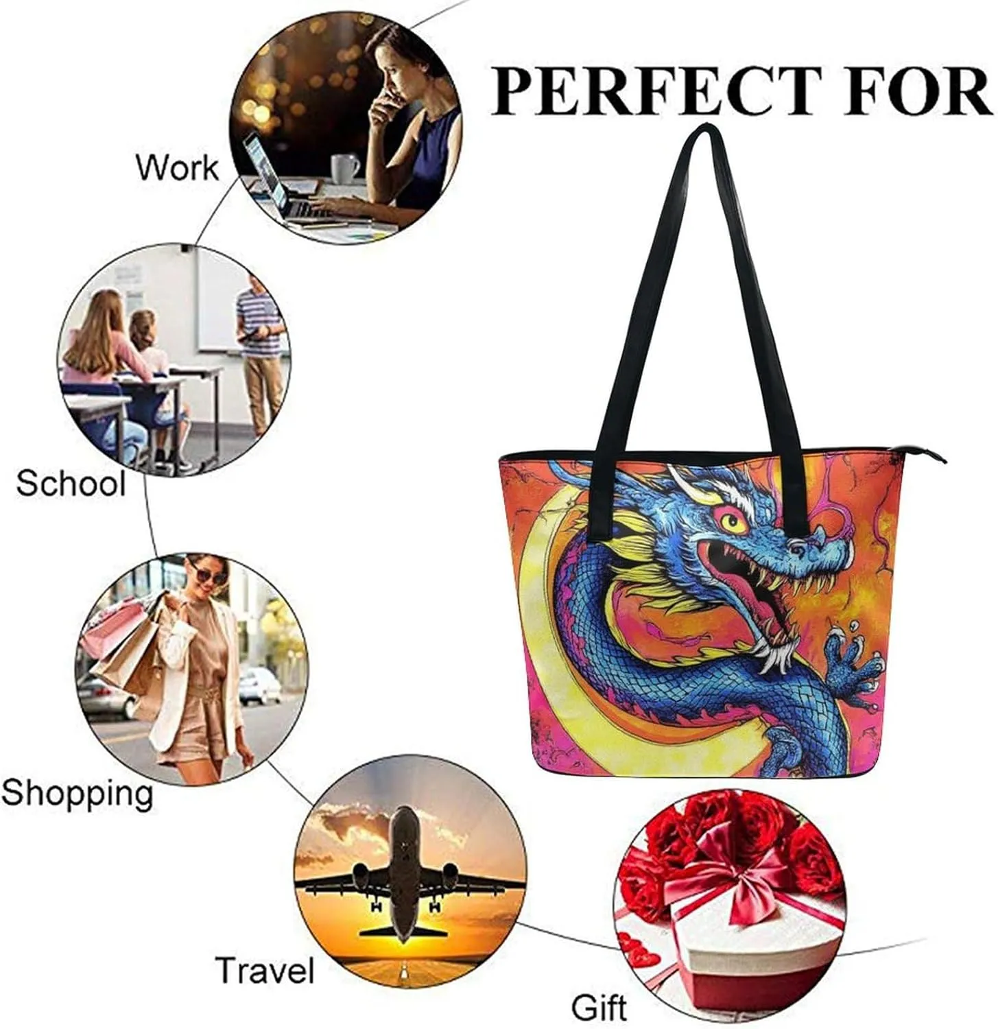 Women's Stylish Waterproof Tote Bag Casual Travel Shoulder Beach Bags