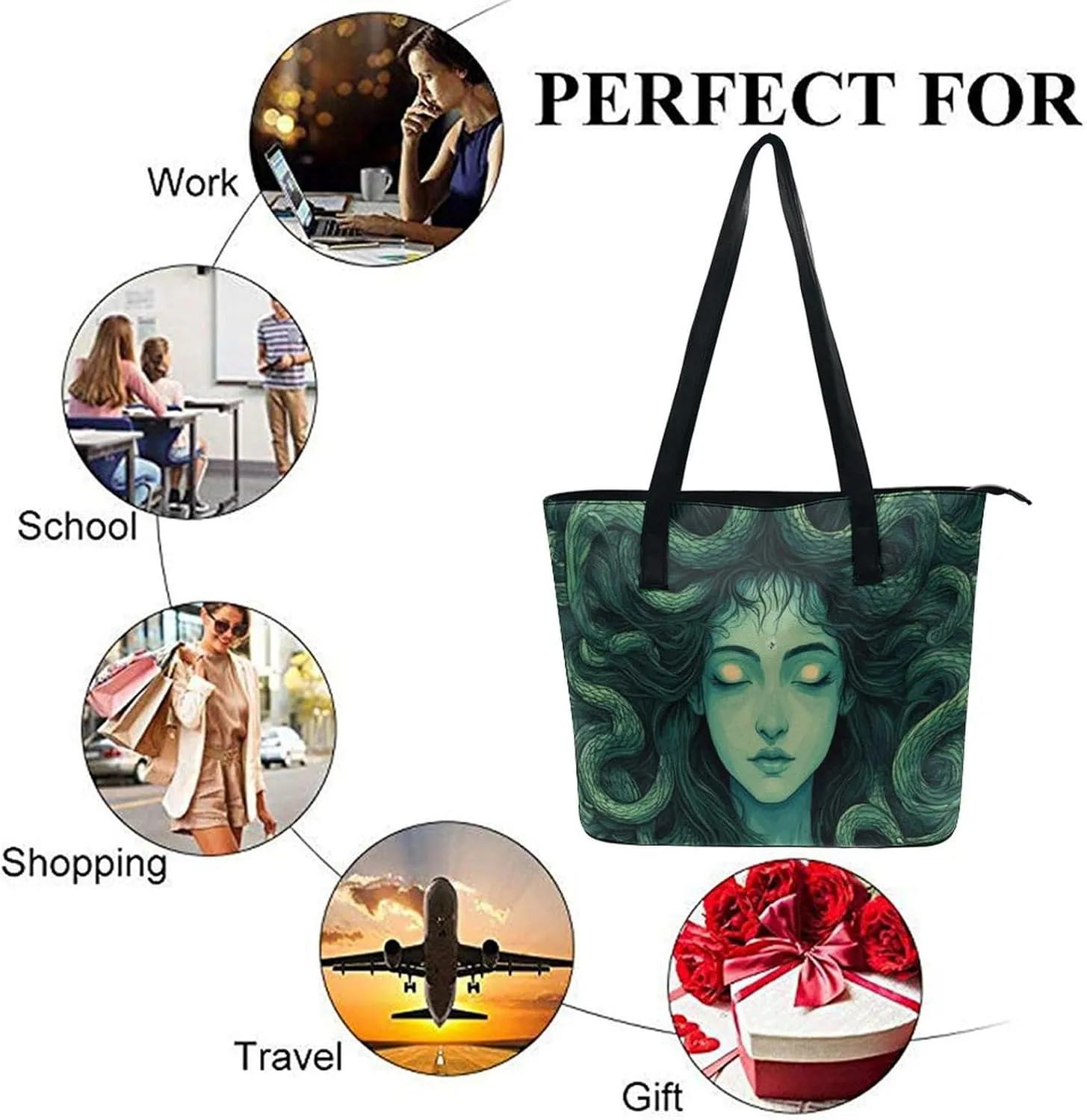 Women's Stylish Waterproof Tote Bag Casual Travel Shoulder Beach Bags