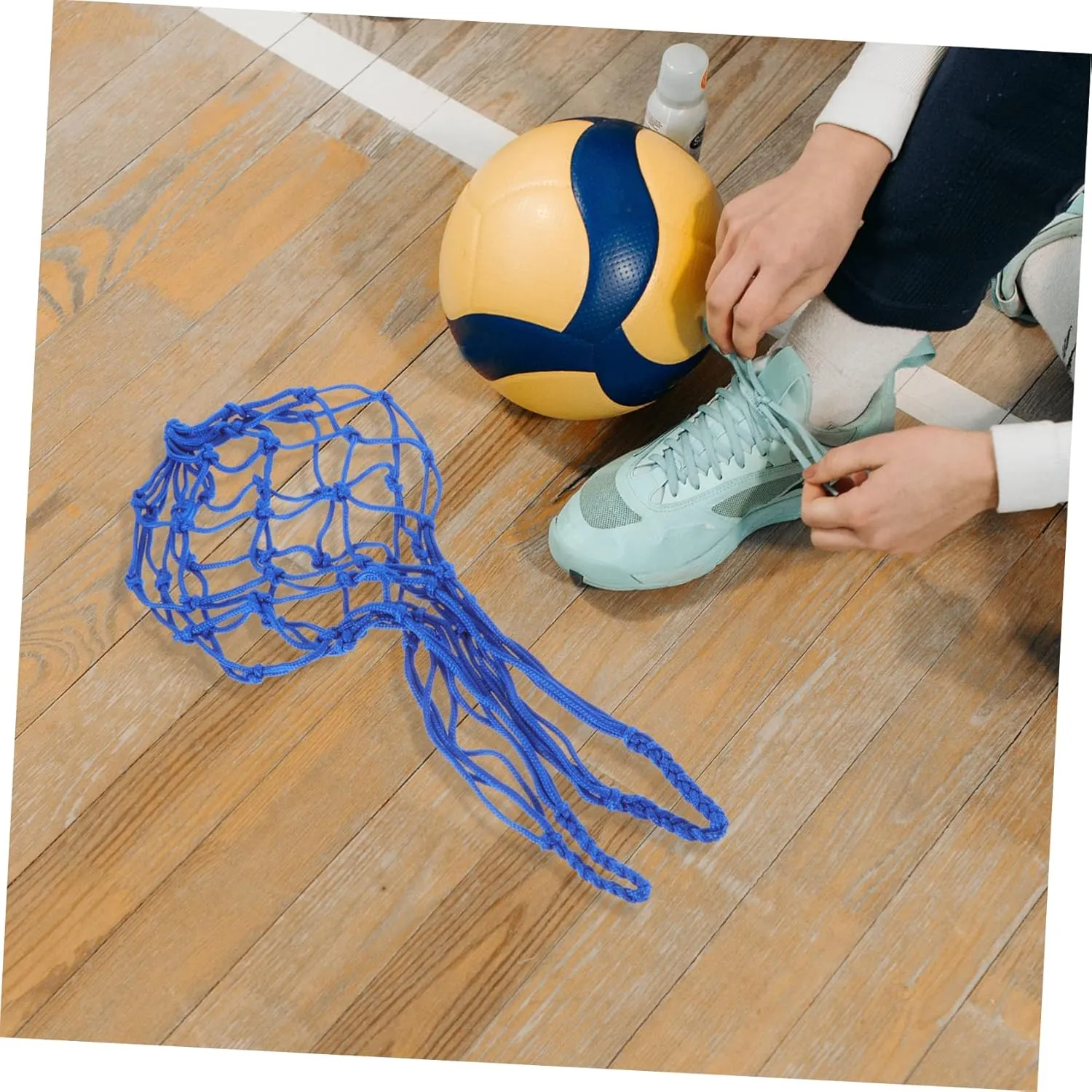 Woven Mesh Bag for Outdoor Balls Storage Basketball Football and Volleyball Container Durable Design