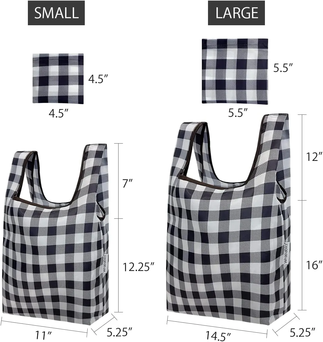 Wrapables JoliBag Collection Reusable Shopping Bag (Set of 2)