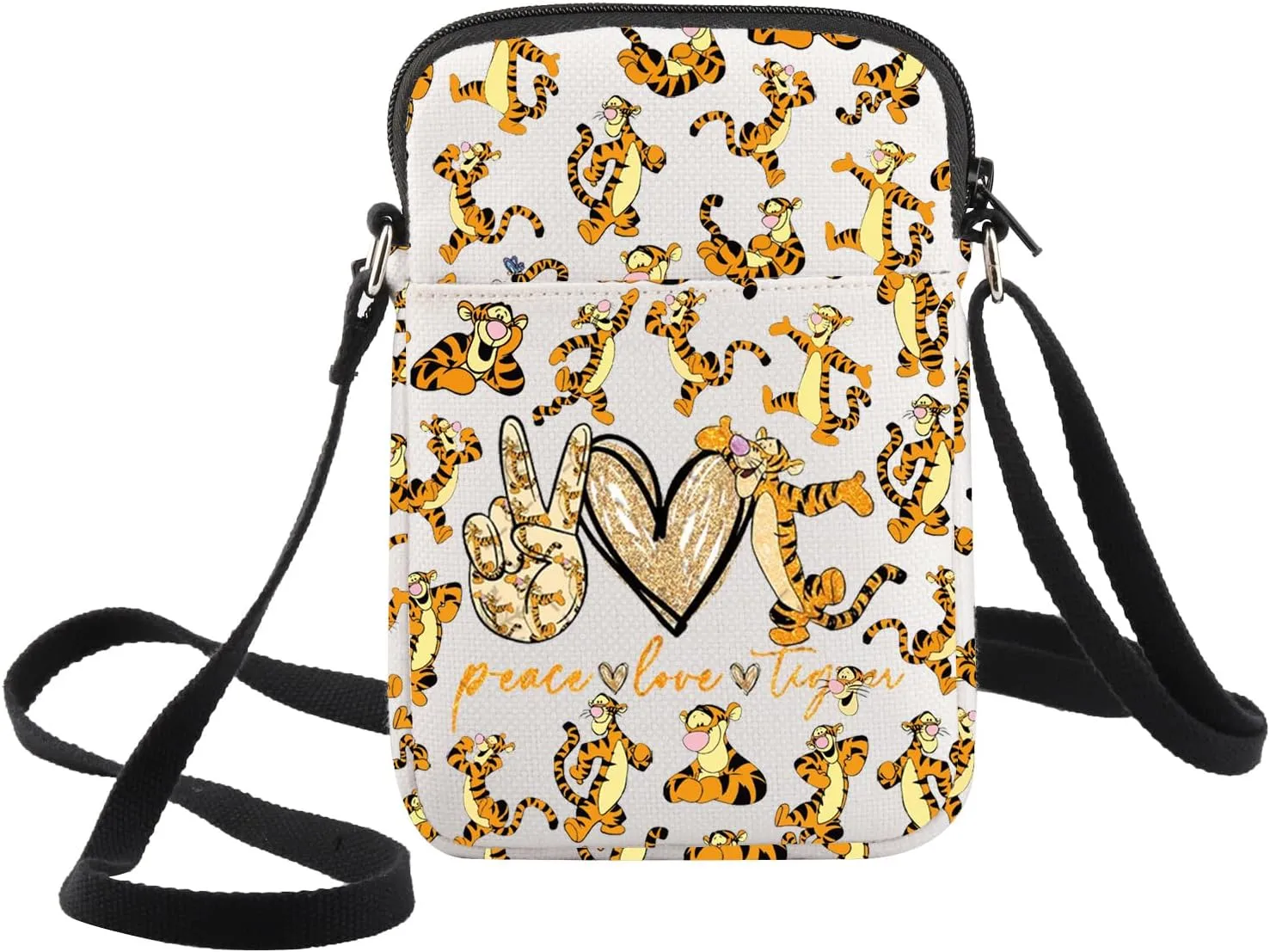 WZMPA Tiger Fans Crossbody Bag Cartoon Lover Gift Let The Magic Blossom Cartoon Shoulder Bag Movie Merchandise