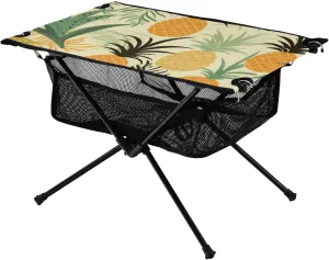 xigua Cartoon Pineapple Folding Camping Table,Portable Camp Table with Carry Bag Beach Table Folding Table for Picnic, Camp,Party,Travel89