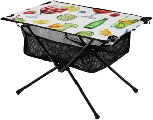 xigua Cool Summer Folding Camping Table,Portable Camp Table with Carry Bag Beach Table Folding Table for Picnic, Camp,Party,Travel317