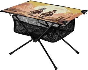xigua Desert Cowboy Folding Camping Table,Portable Camp Table with Carry Bag Beach Table Folding Table for Picnic, Camp,Party,Travel138