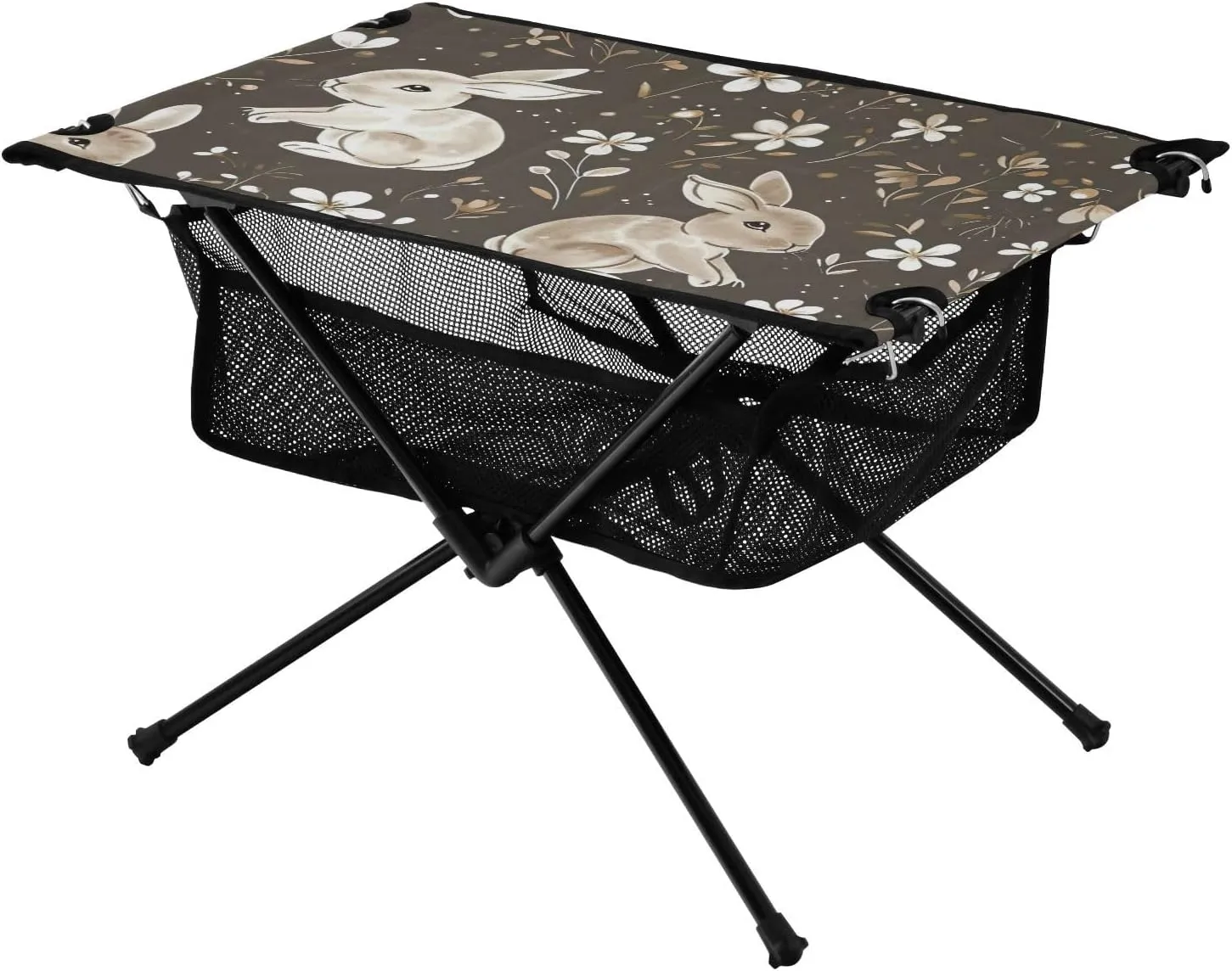 xigua Easter Cute Rabbit Folding Camping Table,Portable Camp Table with Carry Bag Beach Table Folding Table for Picnic, Camp,Party,Travel207