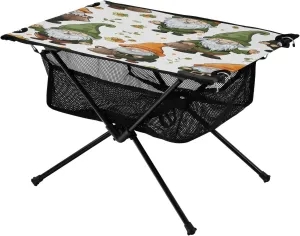 xigua St. Patrick's Gnome Folding Camping Table,Portable Camp Table with Carry Bag Beach Table Folding Table for Picnic, Camp,Party,Travel7